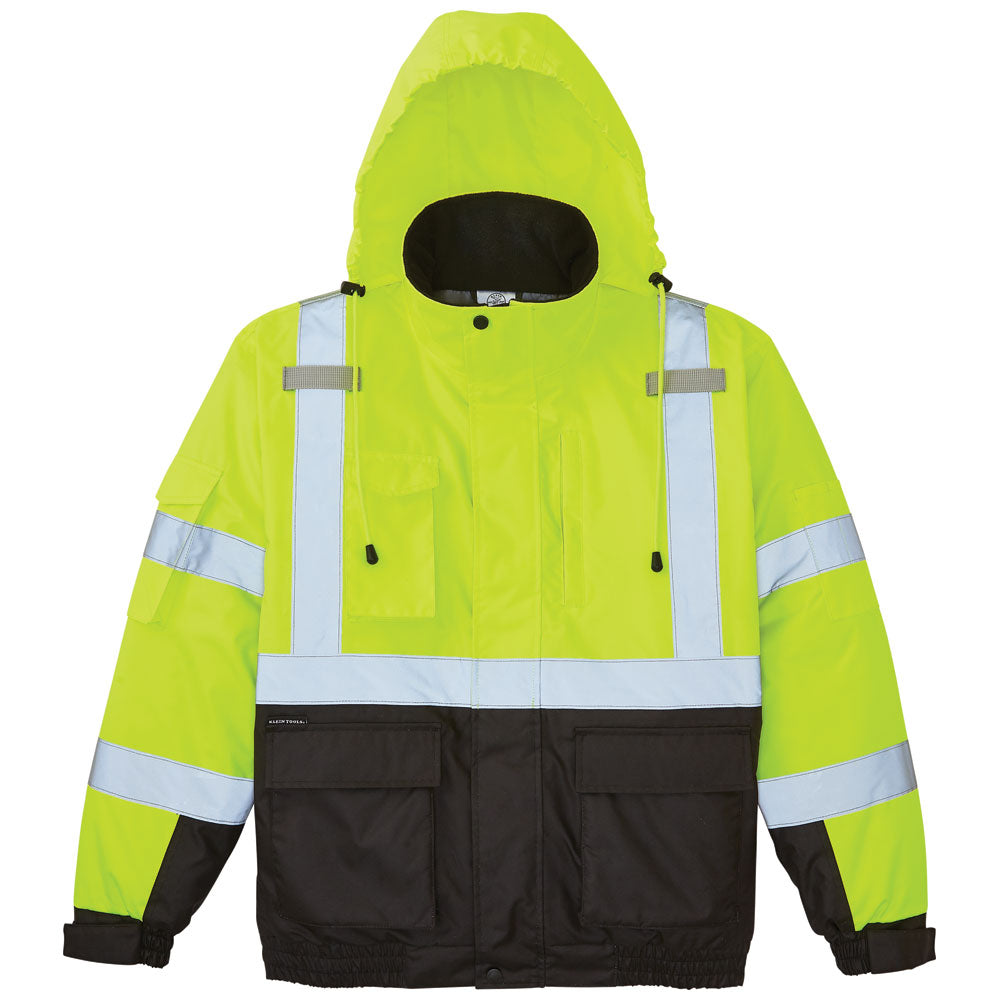 60380 Klein Tools XLarge High-Visibility Yellow Winter Bomber Jacket