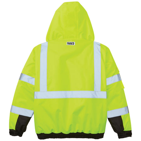 60364 Klein Tools Large High-Visibility Yellow Winter Bomber Jacket