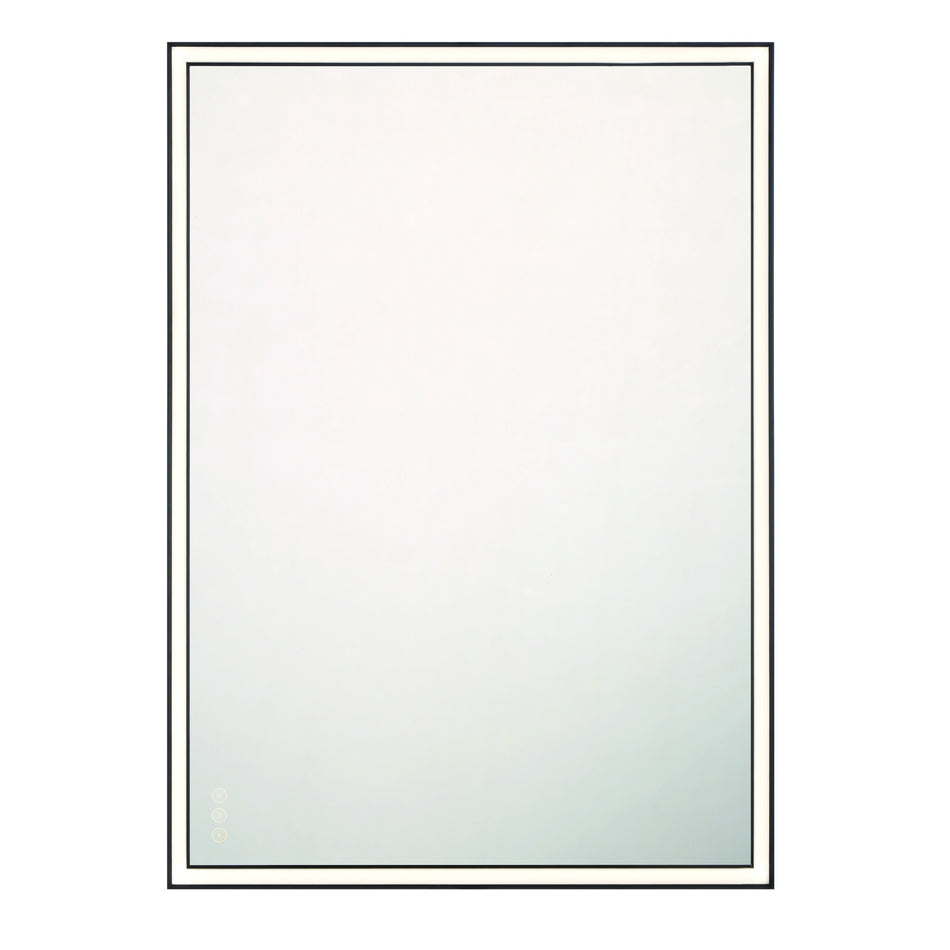Eurofase Nixon 30" x 42" LED Mirror, Anodized Black, front view