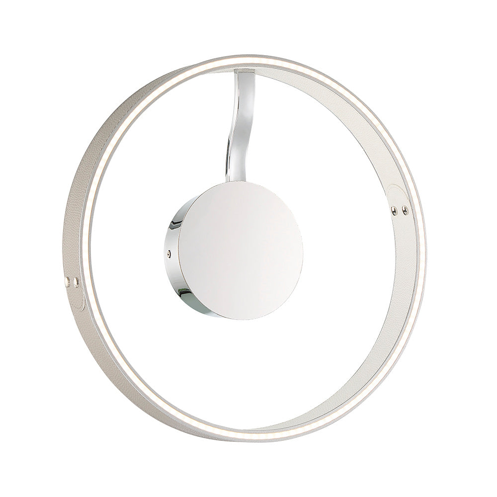 Eurofase Verdura 15" LED Flush Mount, Matte Grey with White Acrylic, front view