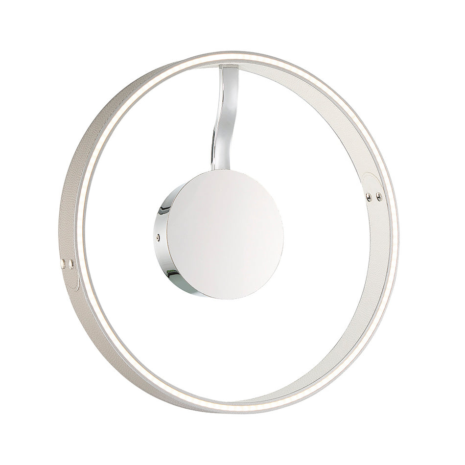 Eurofase Verdura 15" LED Flush Mount, Matte Grey with White Acrylic, front view