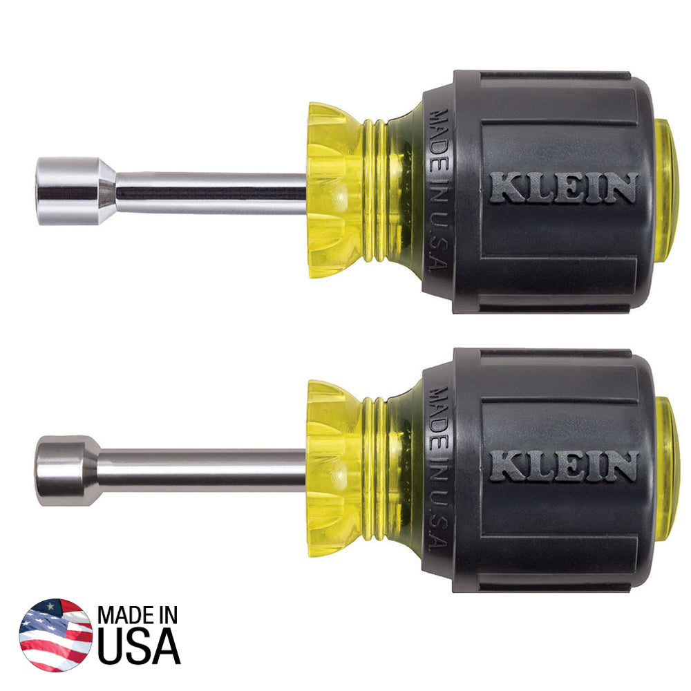 Stubby Nut Driver Set 1-1/2" Shafts Magnetic 2 Pc - 610M