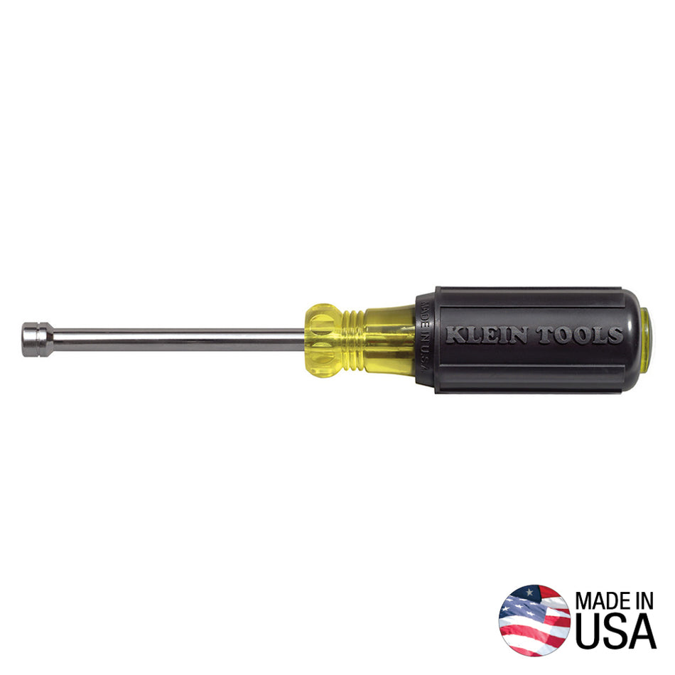 Klein Tools 630-5MM 5 mm Nut Driver, 3-Inch Hollow Shaft - detail view