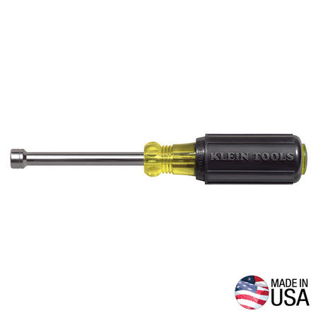 6 mm Nut Driver, 3-Inch Hollow Shaft, Cushion Grip