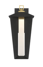 Eurofase Andson 19" LED Outdoor Wall Light, Brass-Sand Black Mix with Frosted Acrylic