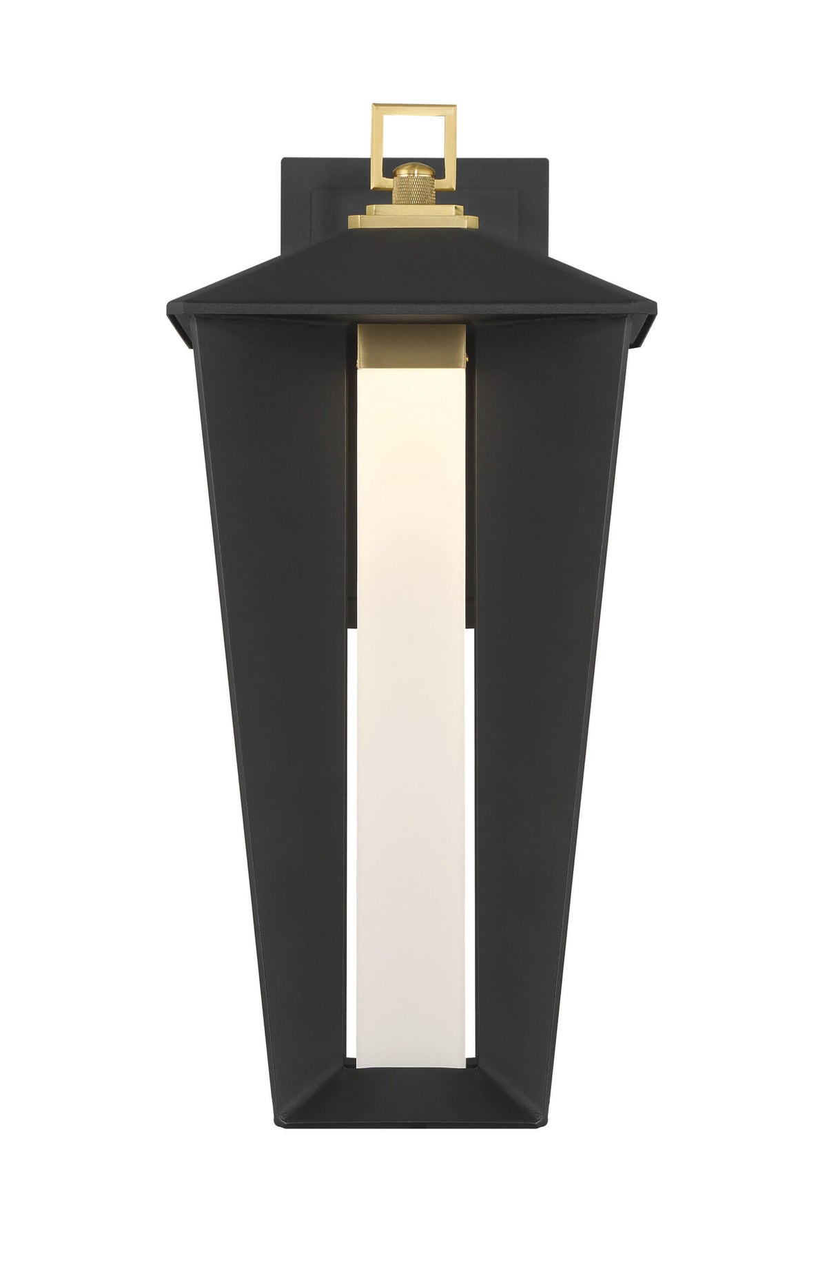 Eurofase Andson 19" LED Outdoor Wall Light, Brass-Sand Black Mix with Frosted Acrylic, front view