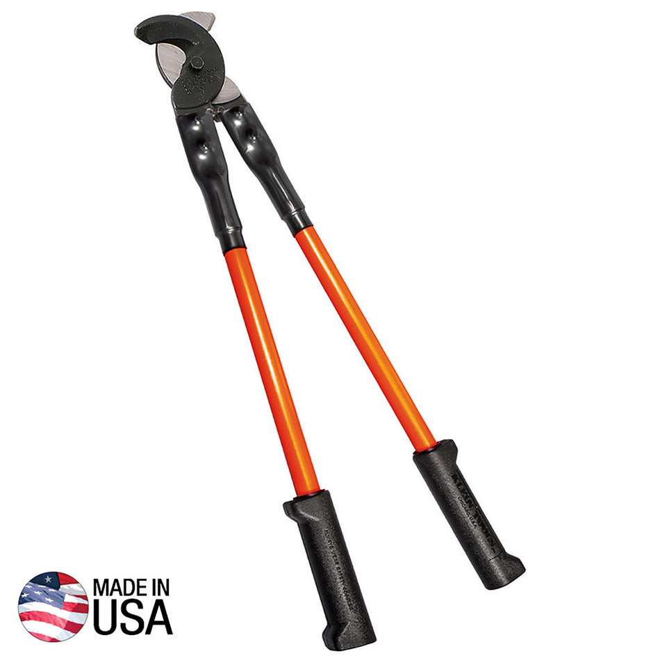 Klein Tools 63041TH 25-Inch Cable Cutter with Protective Sleeve - detail view