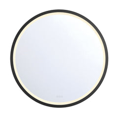Eurofase Artell 42" x 42" LED Mirror, Brushed Black, front view