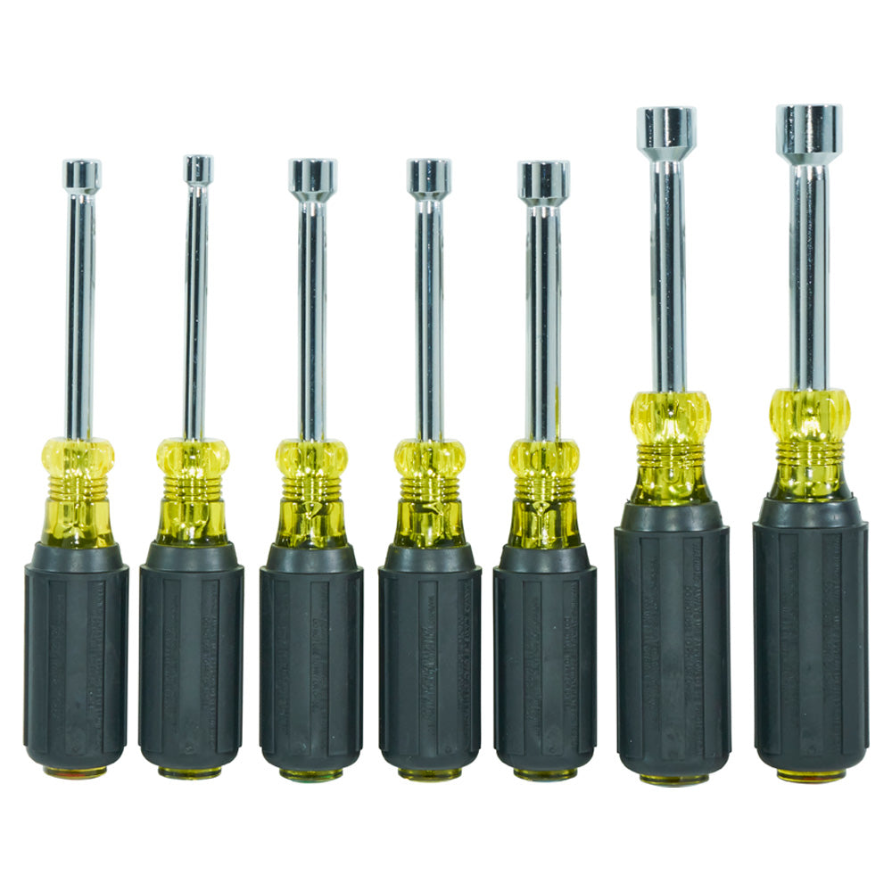 Magnetic Nut Driver Set 3" Shaft, 7 Pc