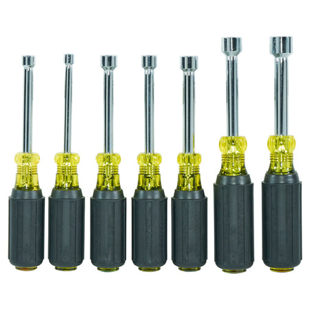 Magnetic Nut Driver Set 3" Shaft, 7 Pc