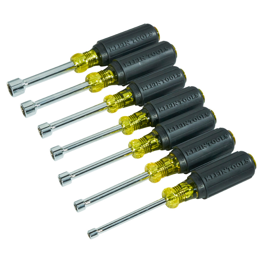 Magnetic Nut Driver Set 3" Shaft, 7 Pc