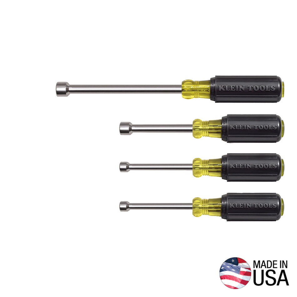 Nut Driver Set, Cushion Grip, 4-Piece