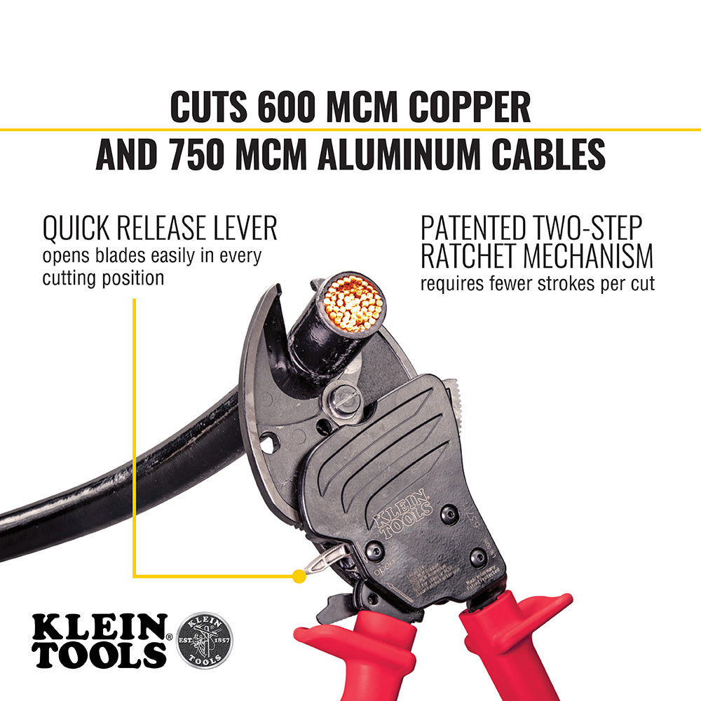 Open Jaw Ratcheting Cable Cutter