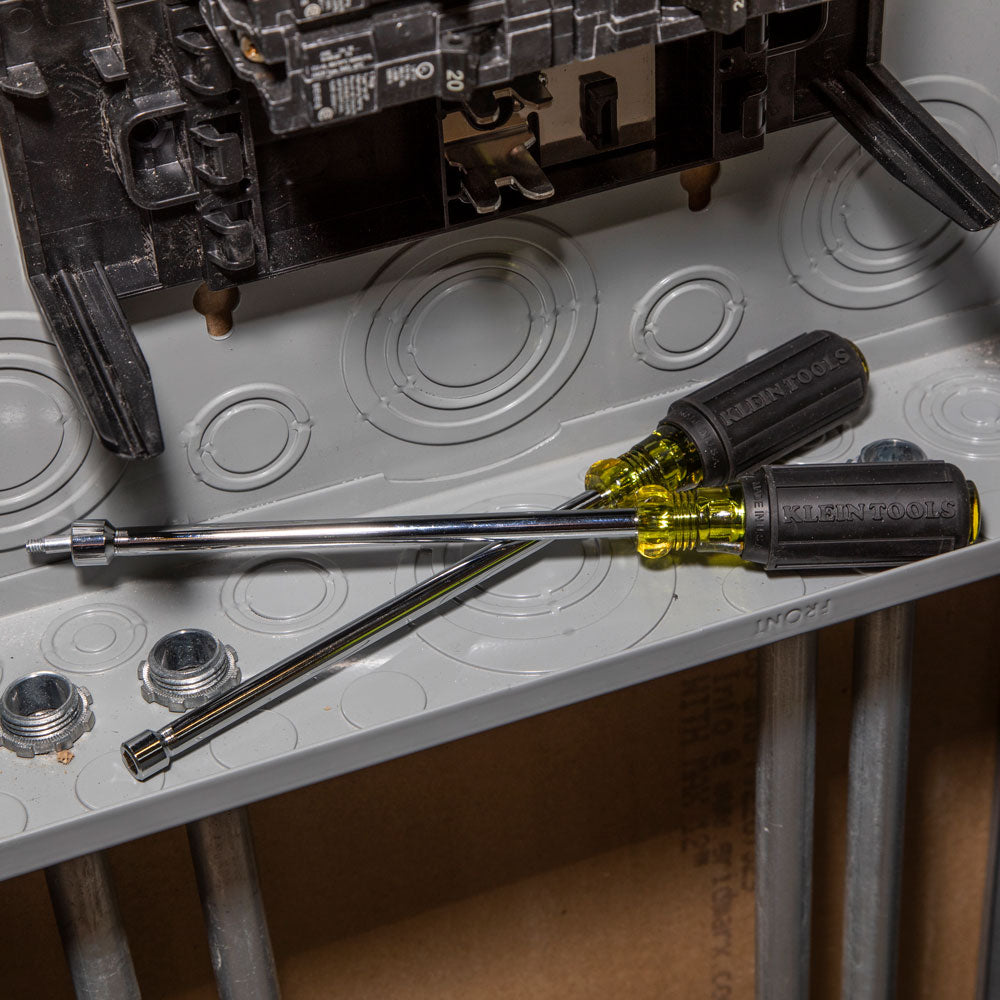 Nut Driver Set 6" Shafts, Magnetic 2 Pc