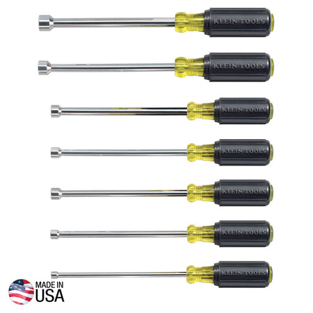 Magnetic Nut Driver Set, 6-Inch Shafts, 7-Piece