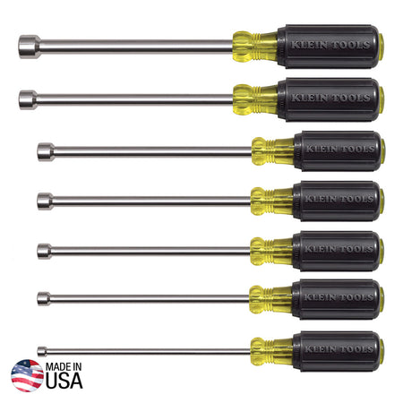 Magnetic Nut Driver Set, 6-Inch Shafts, 7-Piece