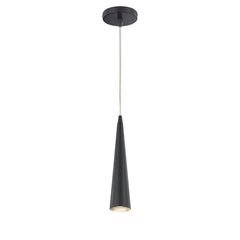 Eurofase Sliver 12" Pendant, Matte Black, front view