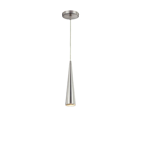 Eurofase Sliver 12" Pendant, Polished Nickel, front view