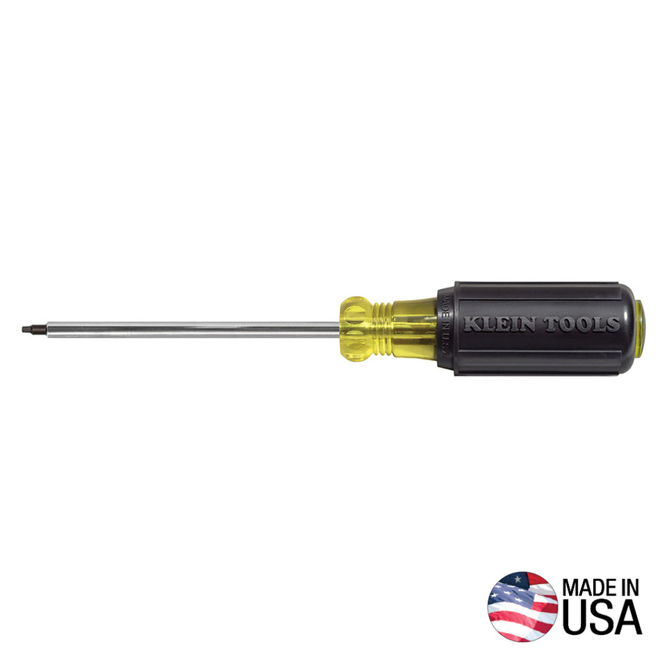 Klein Tools 661 Screwdriver, #1 Square Recess Tip, 4-Inch Shank - detail view