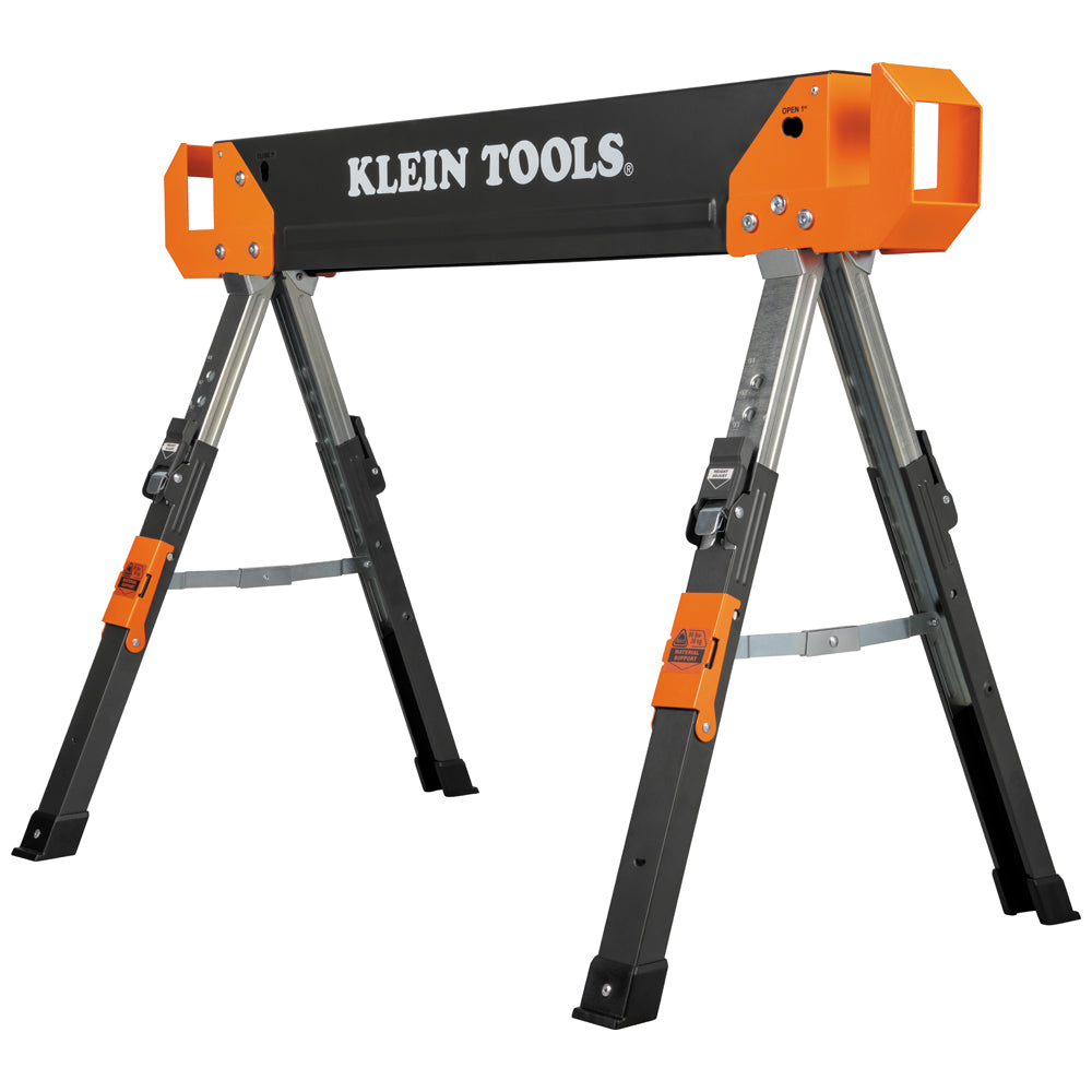 66188 Adjustable-Leg Folding Saw Horse and Jobsite Table, 1-Pack, , Klein Tools - Maple Electric Supply 