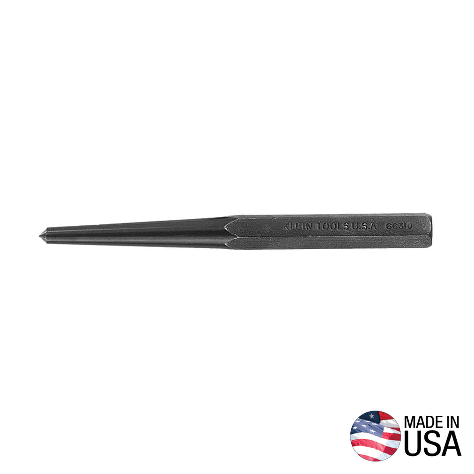 Klein Tools 66310 1/4-Inch Center Punch, 4-1/4-Inch Length - detail view