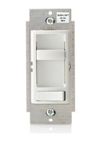 A photo of a , by SureSlide Dimmer Switch for Dimmable LED, Halogen and Incandescent Bulbs - Leviton eCommerce - Maple Electric Supply 
