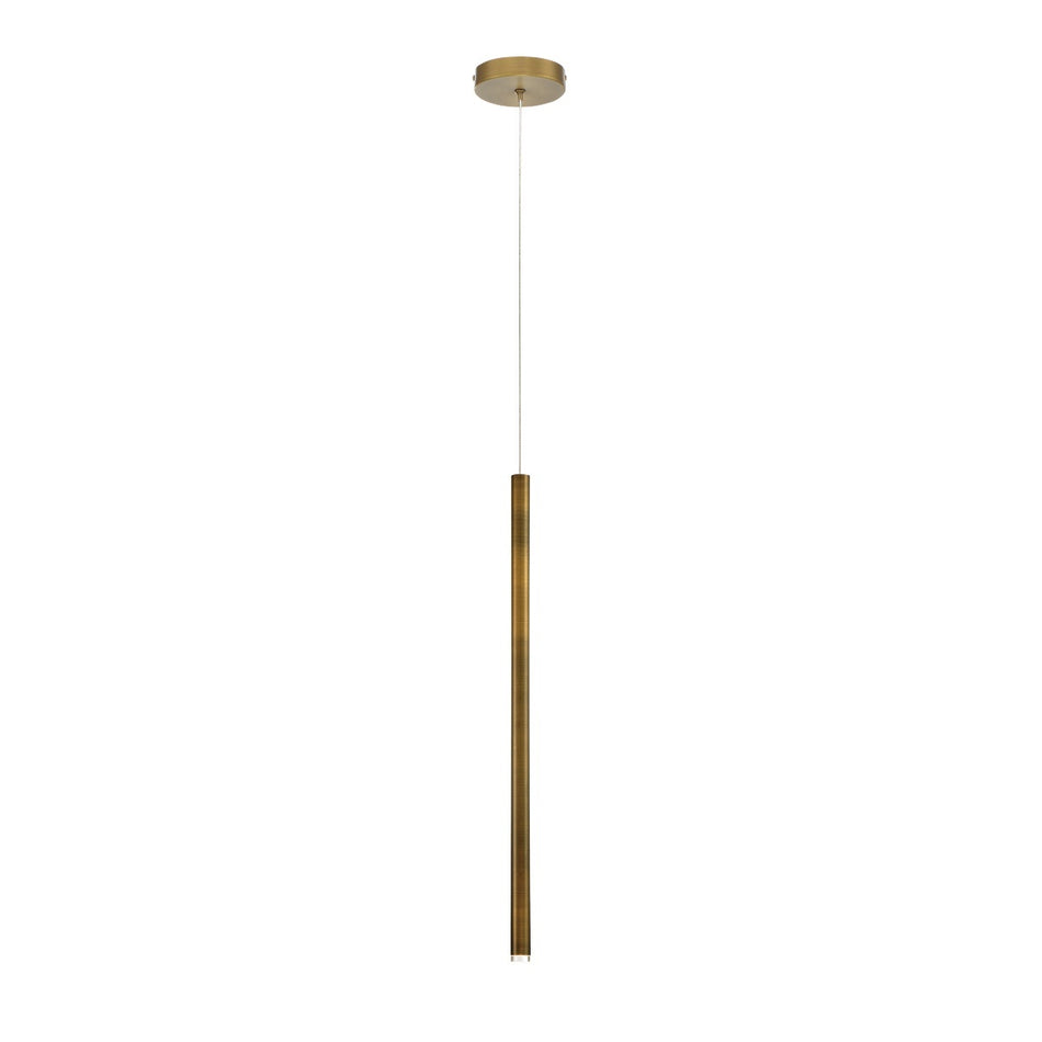 Eurofase Navada 24" LED Pendant, Brushed Brass, front view