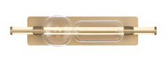 Eurofase Lucent 26" LED Vanity, Gold with Clear Glass, front view