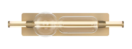 Eurofase Lucent 26" LED Vanity, Gold with Clear Glass, front view