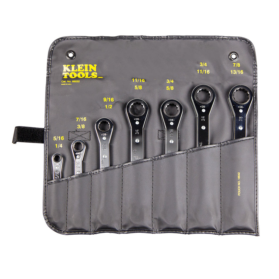 Klein Tools 68222 7 Piece Ratcheting Box Wrench Set - alternate angle 1