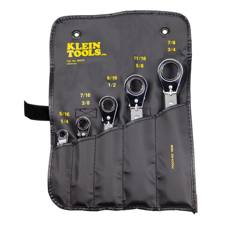 Reversible Ratchet Box Wrench Set, 5-Piece