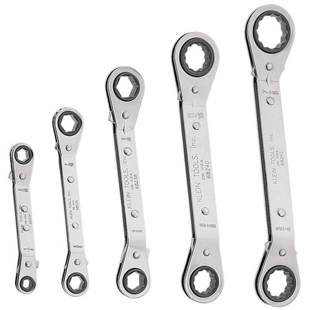 Reversible Ratchet Box Wrench Set, 5-Piece