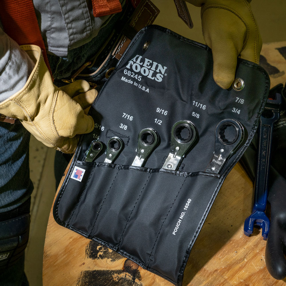 Reversible Ratchet Box Wrench Set, 5-Piece