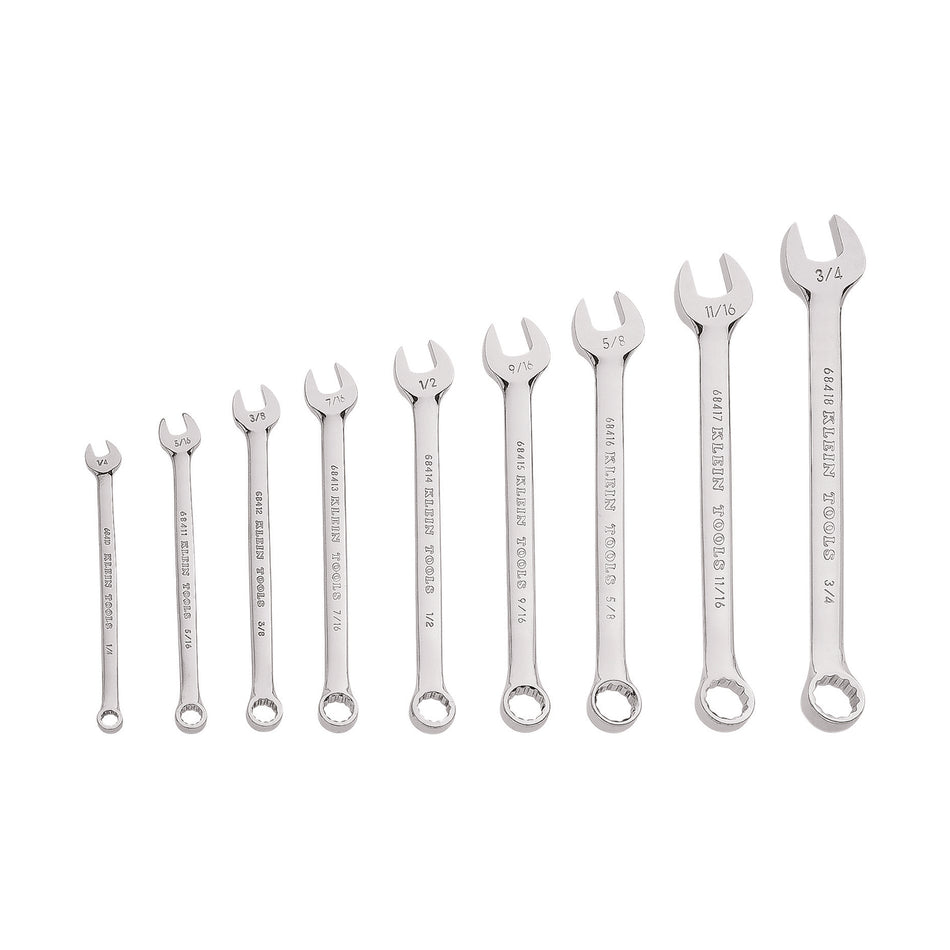 Combination Wrench Set, 9-Piece