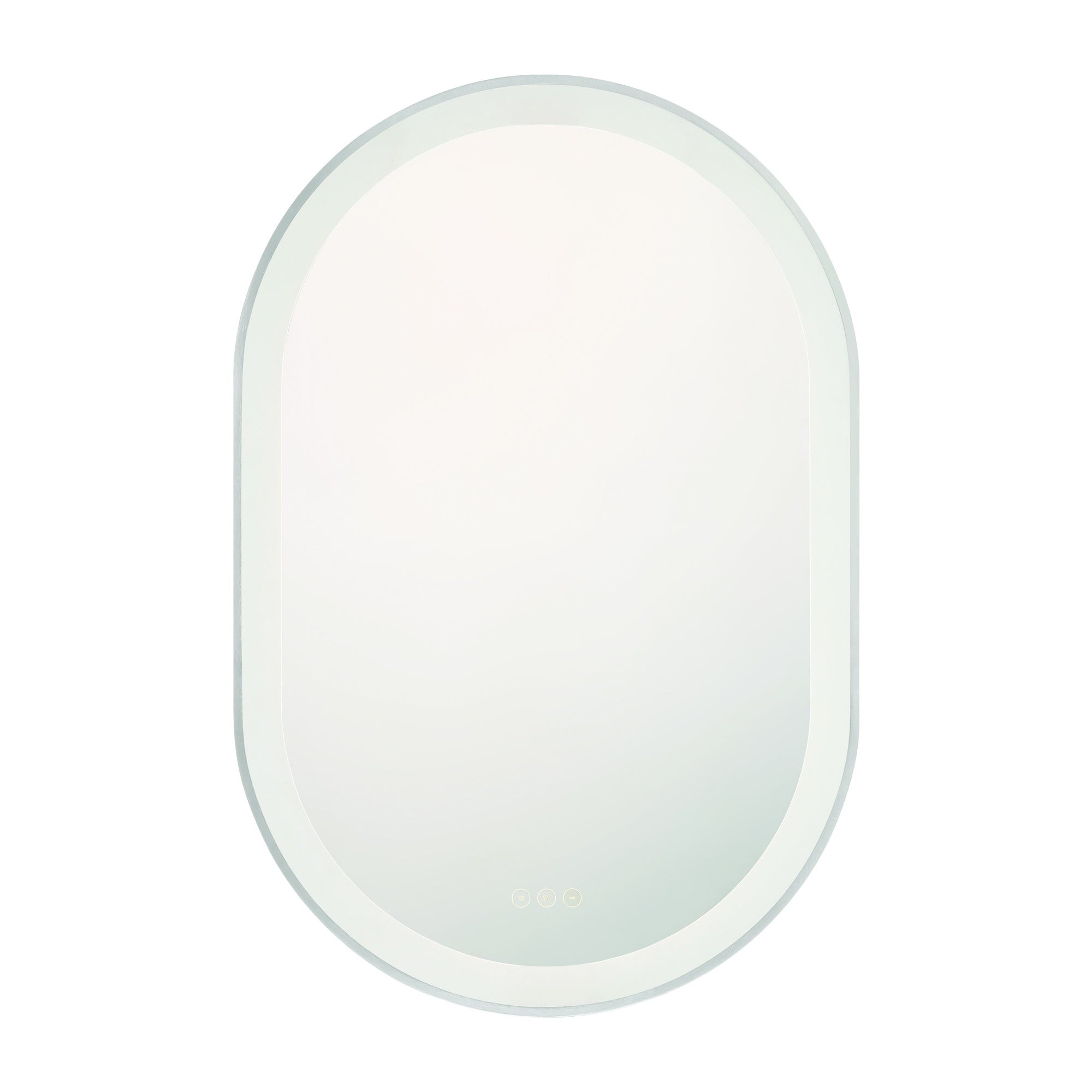 Eurofase Sara 24" x 36" LED Mirror, Matte Silver, front view