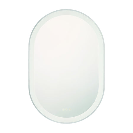 Eurofase Sara 24" x 36" LED Mirror, Matte Silver, front view