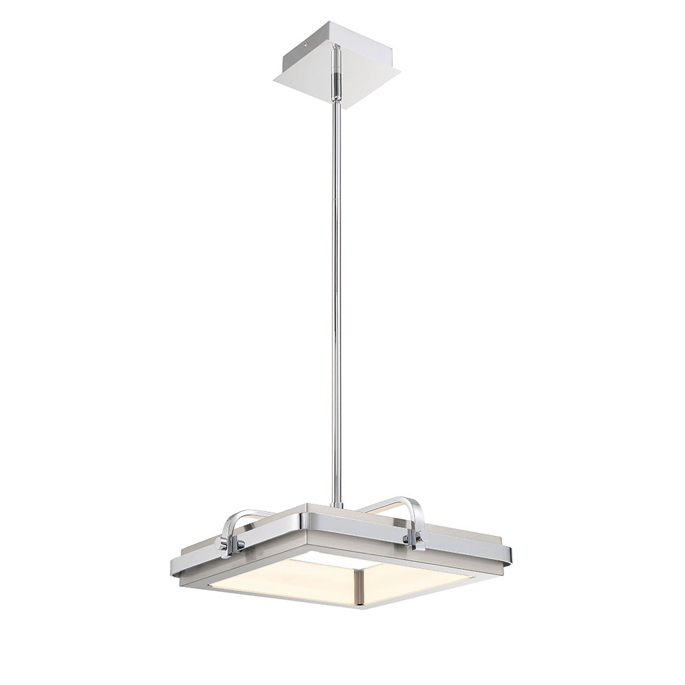 Eurofase Annilo 15" LED Pendant, Chrome, front view