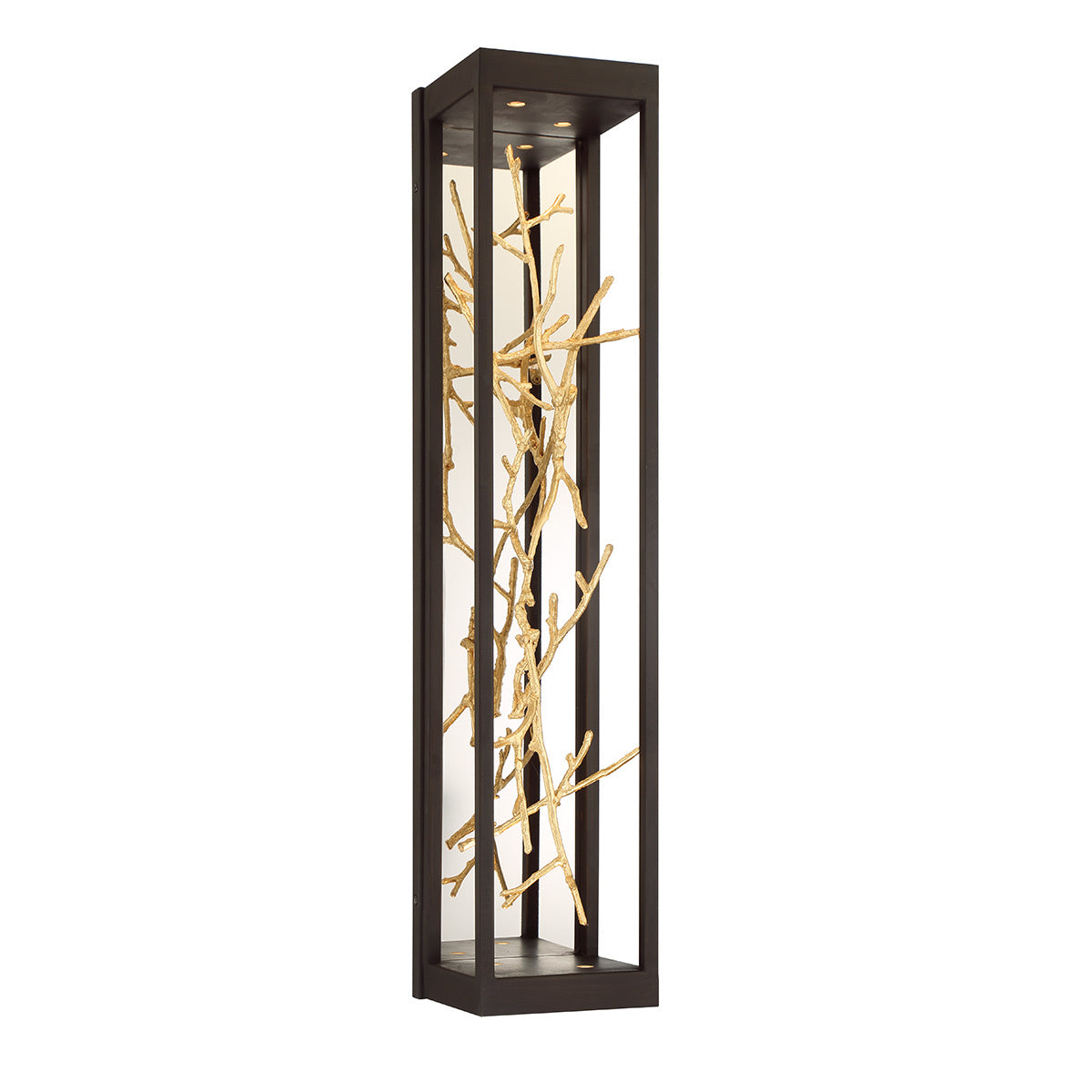 Eurofase Aerie 30" 4-Light LED Outdoor Wall Light, Gold-Black Mix, front view
