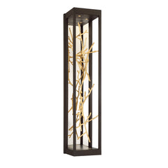 Eurofase Aerie 30" 4-Light LED Outdoor Wall Light, Gold-Black Mix, front view
