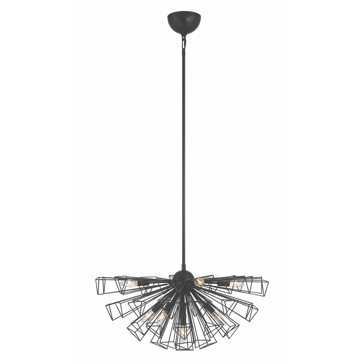 Eurofase Dendelio 30" 9-Light Chandelier, Matte Black, front view