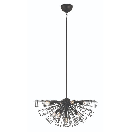 Eurofase Dendelio 30" 9-Light Chandelier, Matte Black, front view
