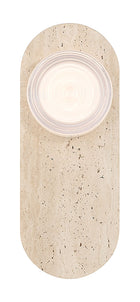 Eurofase Sternn 15" LED Outdoor Wall Light, Travertine with Clear Wave Glass