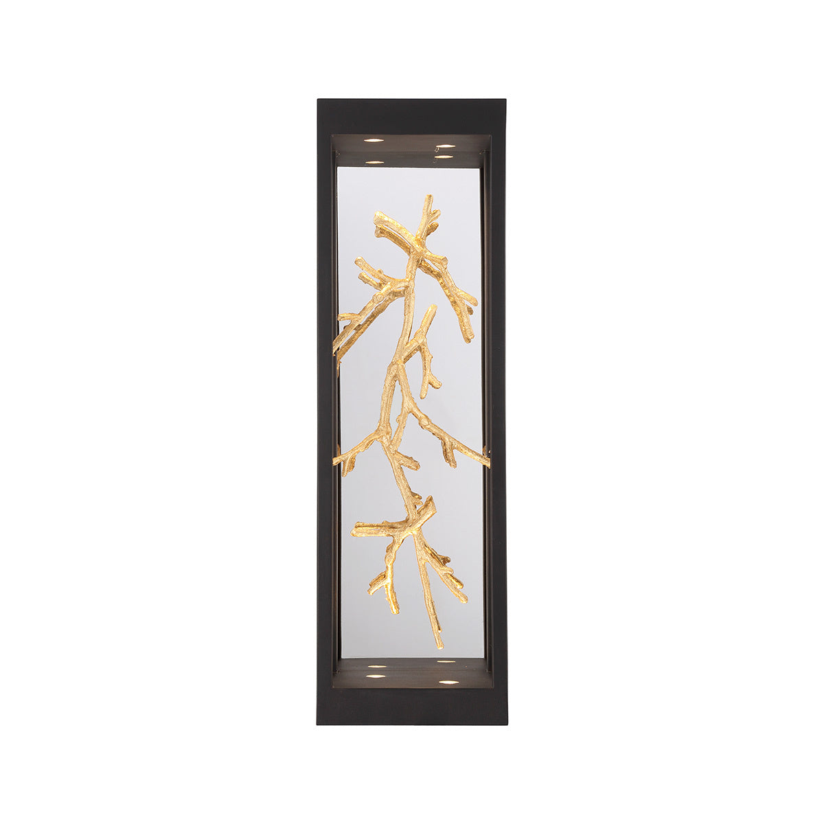 Eurofase Aerie 20" 4-Light LED Outdoor Wall Light, Gold-Black Mix, front view