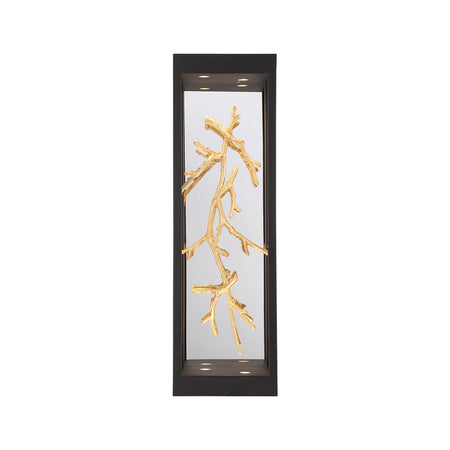 Eurofase Aerie 20" 4-Light LED Outdoor Wall Light, Gold-Black Mix, front view