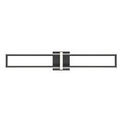 Eurofase Bordo 36" LED Outdoor Wall Light, Matte Black with White Acrylic, front view