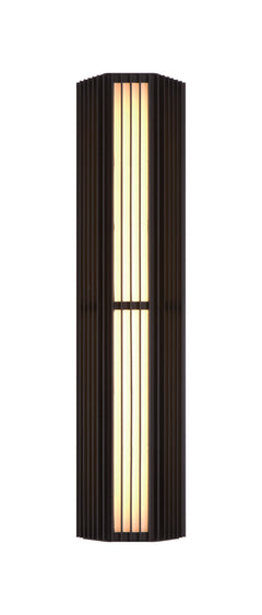 Eurofase Morton 24" LED Outdoor Wall Light, Sand Black with Clear Glass, front view
