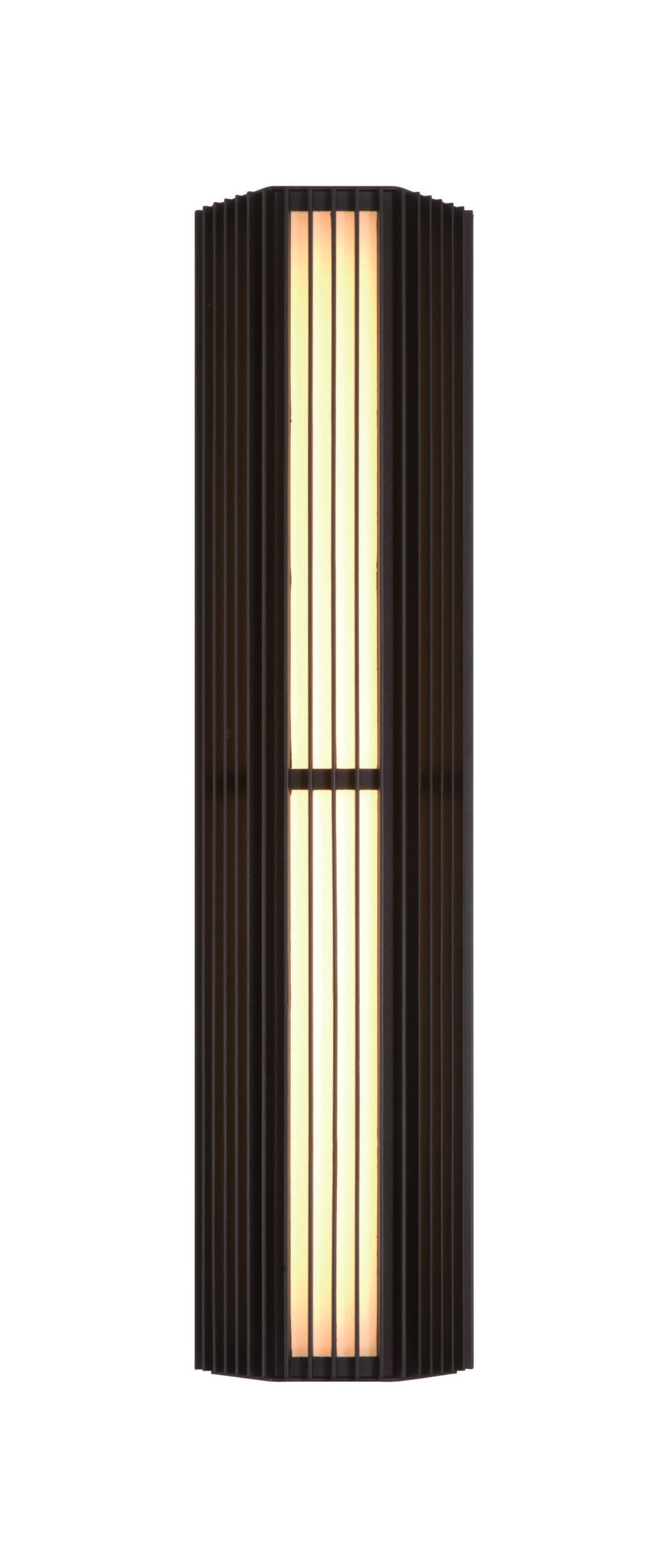 Eurofase Morton 24" LED Outdoor Wall Light, Sand Black with Clear Glass, front view