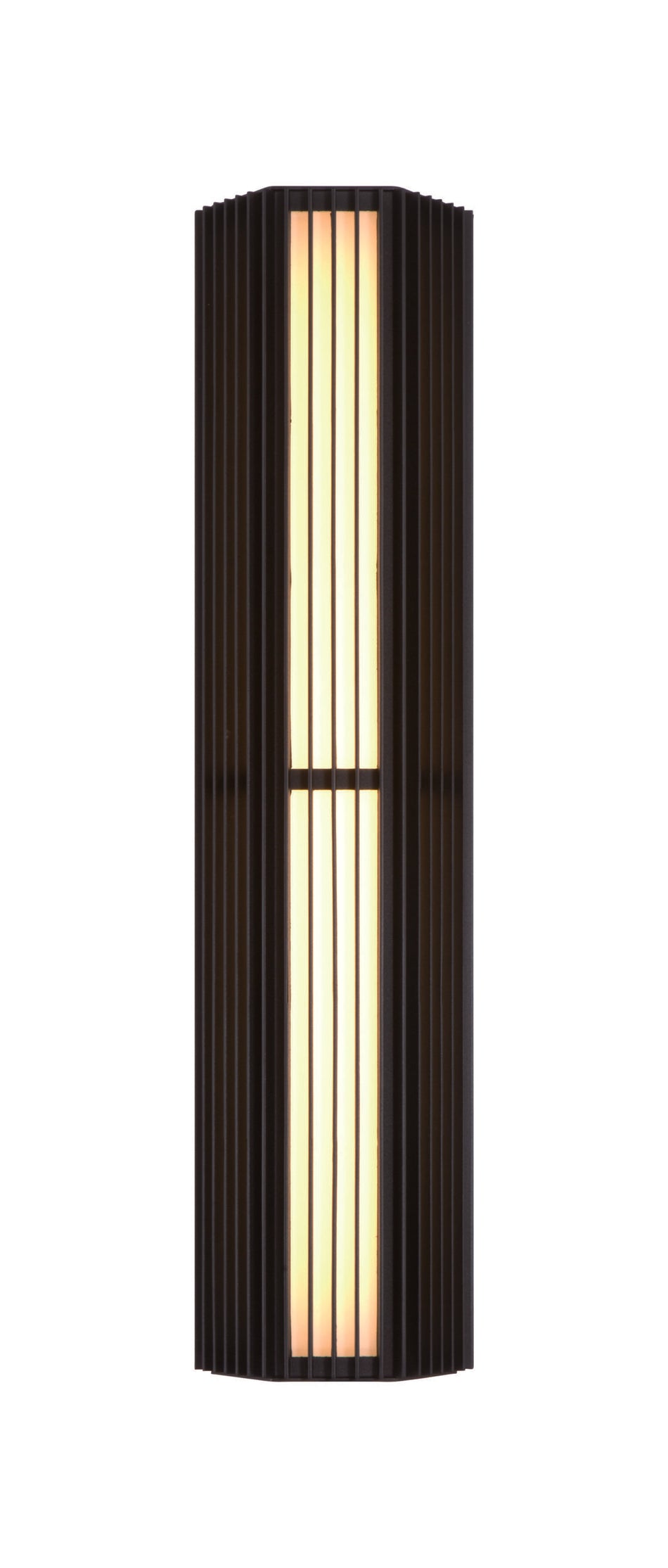 Eurofase Morton 24" LED Outdoor Wall Light, Sand Black with Clear Glass, front view