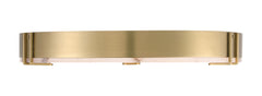 Eurofase Noga 22" LED Flush Mount, Gold with Alabaster, front view