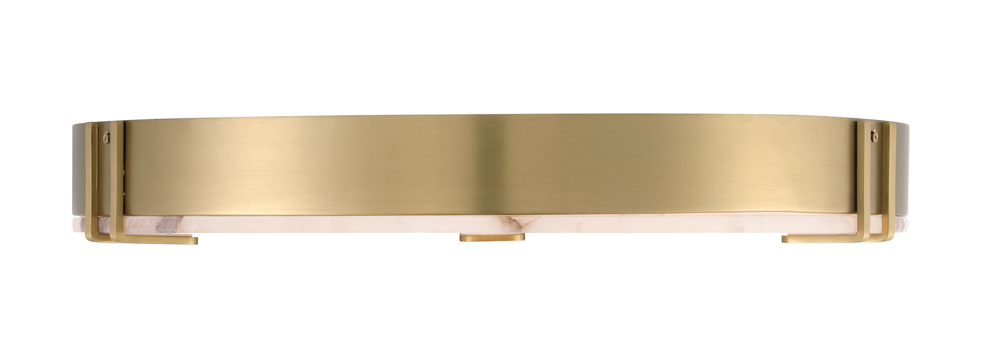 Eurofase Noga 22" LED Flush Mount, Gold with Alabaster, front view